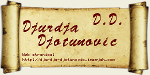 Đurđa Đotunović vizit kartica